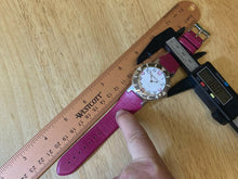 Load image into Gallery viewer, Morellato Lady Silver Steel Leather Rhinestone Analog Quartz Watch Hour~New Batt
