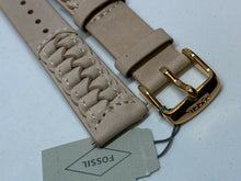 Load image into Gallery viewer, Original Fossil Pinkish Beige Braided Genuine Leather Watch Strap Band~18mm
