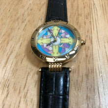 Load image into Gallery viewer, Japan Movt Cross Dial Lady Gold Tone Roman Analog Quartz Watch Hours~New Battery
