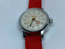 Load image into Gallery viewer, Vintage Sharp Time Teacher Lady Silver Red Japan Hand-Wind Mechanical Watch Hour
