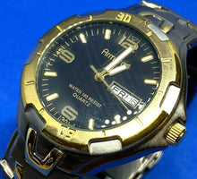 Load image into Gallery viewer, Armitron 20/4131 Mens 50m Dual Tone Moving Bezel Analog Watch Hours~New Battery
