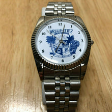 Load image into Gallery viewer, Vintage Silver Fluted Bezel Wellington High School Quartz Watch Hour~New Battery
