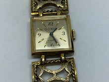 Load image into Gallery viewer, Vintage DORIC Lady 17 Jewels Gold Tone Square Hand-Wind Mechanical Watch Hours
