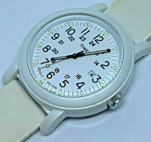Load image into Gallery viewer, Timex Indiglo Men Military Dial White Analog Quartz Watch Hours~Date~New Battery
