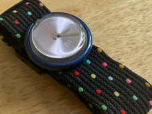 Load image into Gallery viewer, VTG POP Swatch 5755 Swiss 1999 Silver Blue Analog Quartz Watch Hours~New Battery
