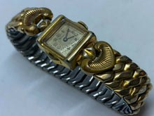 Load image into Gallery viewer, VTG Wyler Lady Gold Tone Square Stretch Swiss Hand-Wind Mechanical Watch Hours
