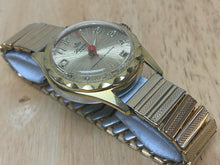 Load image into Gallery viewer, VTG Lucerne Electra Swiss Men Gold Tone Stretch Hand-Wind Mechanical Watch Hours
