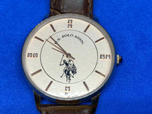 Load image into Gallery viewer, Unused U.S. Polo Assn Men Rose Gold Leather Analog Quartz Watch Hour~New Battery
