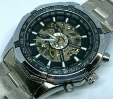 Load image into Gallery viewer, Unused Forsining Men Silver 30m Skeleton Hand-Wind Mechanical Analog Watch Hours
