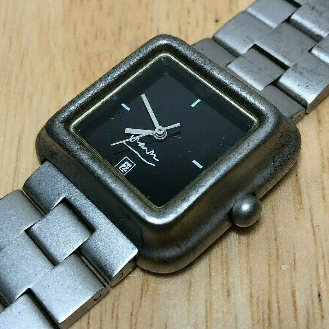 Vintage Swiss Parts Movt Men Lady Heavy Square Analog Quartz Watch Hour~New Batt