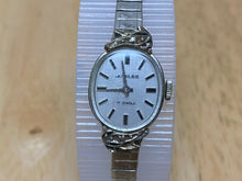 Load image into Gallery viewer, Vintage Jubilee Lady 2 Diamonds Silver Stretch Hand-Wind Mechanical Watch Hours
