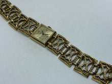 Load image into Gallery viewer, Vintage DORIC Lady 17 Jewels Gold Tone Square Hand-Wind Mechanical Watch Hours
