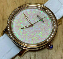 Load image into Gallery viewer, Bertha Lady Rose Gold Rhinestone Leather Analog Quartz Watch Hour~New Batter
