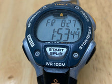 Load image into Gallery viewer, Timex Ironman Men Lady Blue Silver Digital Alarm Chrono Watch Hours~New Battery
