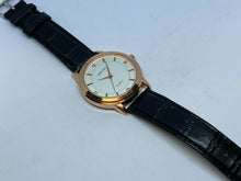 Load image into Gallery viewer, Unused MREURIO Men Rose Gold Tone Leather Band Analog Quartz Watch Hour~New Batt
