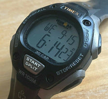 Load image into Gallery viewer, Timex Ironman Men Lady Black Silver Digital Alarm Chrono Watch Hours~New Battery
