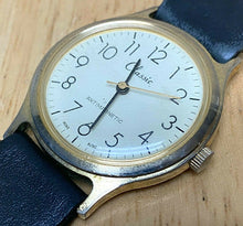 Load image into Gallery viewer, Vintage Classic Men Gold Tone Leather Band Hand-Wind Up Mechanical Watch Hours
