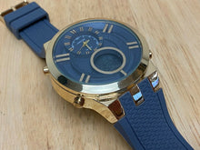 Load image into Gallery viewer, Unused AXIOM Men Gold Tone Gray Analog Digital Alarm Chrono Watch Hours~New Batt
