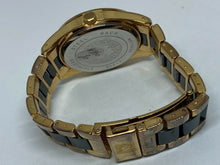 Load image into Gallery viewer, Anne Klein Men Gold Tone Black Real Diamond Analog Quartz Watch Hour~New Batter
