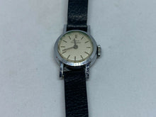 Load image into Gallery viewer, VTG Girard Perregaux Lady Silver Leather Swiss Hand-Wind Mechanical Watch Hours
