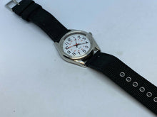 Load image into Gallery viewer, VTG Accutime Men Silver White Military Dial Analog Quartz Watch Hour~New Battery
