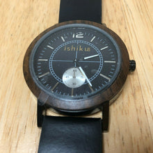 Load image into Gallery viewer, Unused Ishiku X3 Men Wood Bezel Dial Small Seconds Quartz Watch Hour~New Battery
