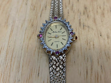 Load image into Gallery viewer, VTG Mathey-Tissot Lady 4 Real Diamonds Rubies Analog Quartz Watch Hours~New Batt
