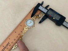 Load image into Gallery viewer, DMQ DQ/1242 Lady Cubic Zirconia Gold Tone Analog Quartz Watch Hours~New Battery
