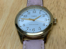 Load image into Gallery viewer, Timex Large 40mm Men 30m Gold Tone Leather Analog Quartz Watch Hours~New Battery
