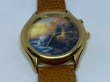 Load image into Gallery viewer, Retro Thomas Kinkade Mens Art Dial Leather Analog Quartz Watch Hours~New Battery
