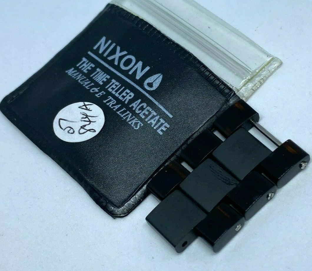 New Original Nixon Silver Steel Band Links (3) ~ For Time Teller Acetate Watch