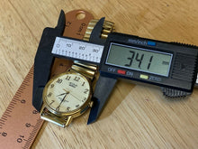 Load image into Gallery viewer, Vintage Acqua By Timex Men Gold Tone Stretch Analog Quartz Watch Hour~New Batter

