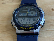 Load image into Gallery viewer, Casio AE-1000W Men Silver Blue Digital Alarm Chrono Quartz Watch Hour~New Batter
