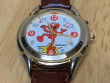 Load image into Gallery viewer, VTG Sesame Street Fantasia Gold Tone Analog Quartz Musical Watch Hour~New Batter
