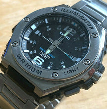 Load image into Gallery viewer, Casio Illuminator MWA-100H Men Silver 100m Analog Quartz Watch Hours~New Battery
