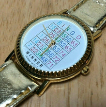 Load image into Gallery viewer, Vintage WINNER Bingo Men Lady Gold Tone Analog Quartz Watch Hours~New Battery
