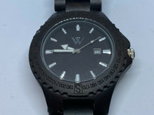 Load image into Gallery viewer, Woodstylz Mens Dark Brown Solid Wood Analog Quartz Watch Hours~Date~New Battery
