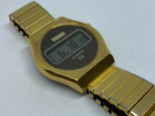 Load image into Gallery viewer, Vintage 1978 Caravelle Bulova Men Gold Tone Digital Quartz Watch Hour~New Batter
