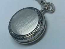 Load image into Gallery viewer, Nice Danbury Mens Half Hunter Silver Roman Skeleton Hand-Wind Pocket Watch Hours
