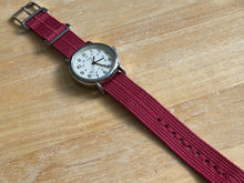 Load image into Gallery viewer, Timex Weekender Indiglo Mens Silver White Analog Quartz Watch Hours~New Battery
