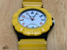 Load image into Gallery viewer, VTG Gruen Men Lady 50m Moving Bezel Yellow Black Quartz Watch Hours~New Battery
