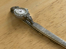 Load image into Gallery viewer, VTG Gruen Lady 17J 10k GF Band 10 Real Diamonds Hand-Wind Mechanical Watch Hours
