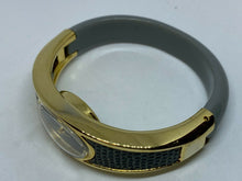 Load image into Gallery viewer, Vintage PAT Lady Gold Tone Gray Cuff Bangle Hand-Wind Up Mechanical Watch Hours
