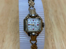 Load image into Gallery viewer, Vintage Parker Lady 10k RGP Faux Gemstone Swiss Hand-Wind Mechanical Watch Hours
