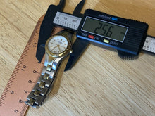 Load image into Gallery viewer, Fossil AM-3860 Lady 100m Moving Bezel Analog Quartz Watch Hours~Date~New Battery
