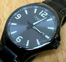 Load image into Gallery viewer, Unused Caravelle Bulova 45B119 Men Black Analog Quartz Watch Hours~Date~New Batt
