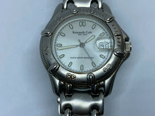 Load image into Gallery viewer, Kenneth Cole Men 100m Moving Bezel Silver Analog Quartz Watch Hour~Date~New Batt
