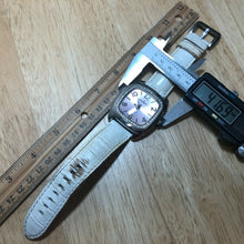 Load image into Gallery viewer, Peugeot Men Silver Barrel Rhinestone Leather Analog Quartz Watch Hour~New Batter

