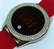 Load image into Gallery viewer, NY&amp;C Unisex Rhinestone Modern Touch Red LED Digital Quartz Watch Hour~New Batter
