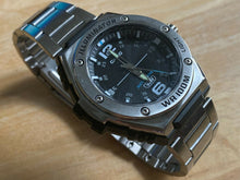 Load image into Gallery viewer, Casio Illuminator MWA-100H Men Silver 100m Analog Quartz Watch Hours~New Battery
